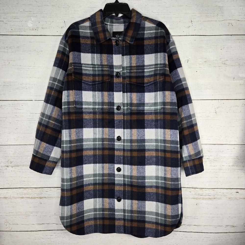 Rails Jaro Plaid Button Up Long Sleeve Coat Women's Large